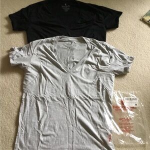 Thompson Black and Gray V-Neck Tees